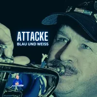 ATTACKE blau und weiß